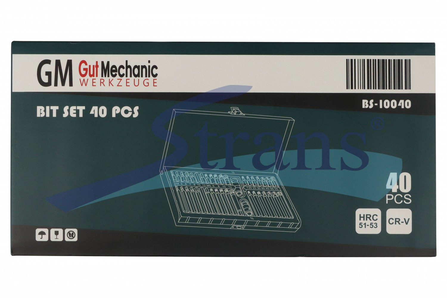 Набір Бітів Ударних Torx, Hex, Spline Gut Mechanic 40Шт Ibs10040